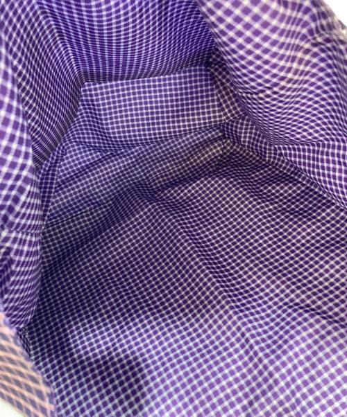 HAAG（ハーグ）haag (ハーグ) グレープチェックロゴトートバッグ パープル サイズ:-の古着・服飾アイテム