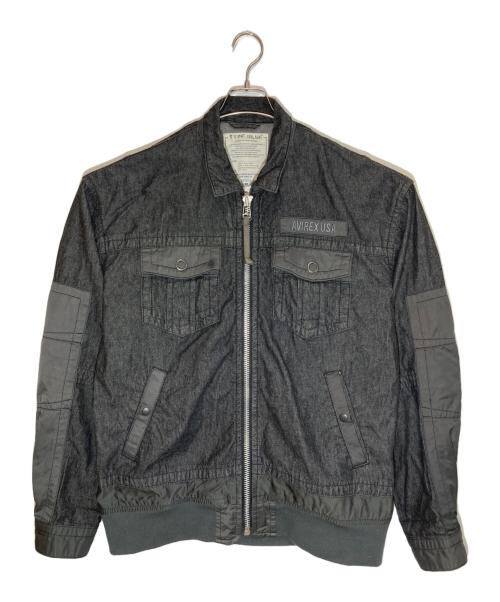 AVIREX（アヴィレックス）AVIREX (アヴィレックス) TYPE BLUE CUSTOM G-JACKET ブラック サイズ:XLの古着・服飾アイテム