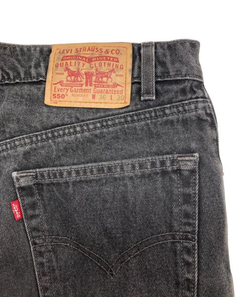 LEVI'S（リーバイス）LEVI'S (リーバイス) 後染め550ブラックデニムパンツ ブラック サイズ:SIZE W36×L30の古着・服飾アイテム