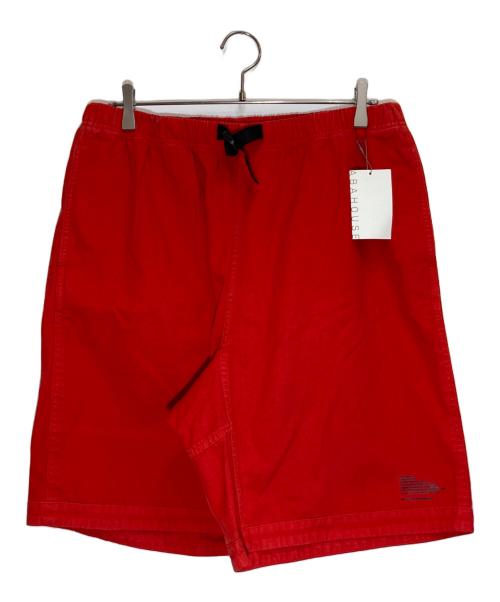 GRAMICCI（グラミチ）GRAMICCI (グラミチ) WHITE MOUNTAINEERING (ホワイトマウンテ二アニング) GARMENT DYED WIDE SHORT PANTS レッド サイズ:2の古着・服飾アイテム