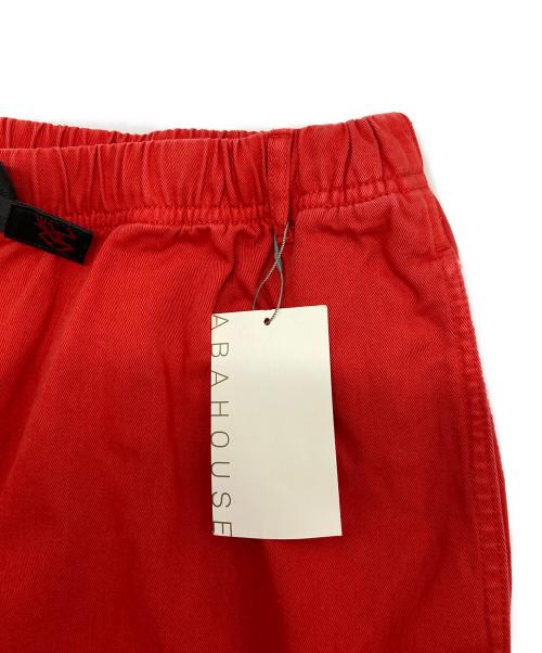GRAMICCI（グラミチ）GRAMICCI (グラミチ) WHITE MOUNTAINEERING (ホワイトマウンテ二アニング) GARMENT DYED WIDE SHORT PANTS レッド サイズ:2の古着・服飾アイテム