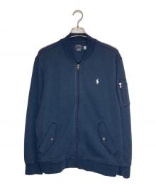 POLO RALPH LAUREN（ポロ・ラルフローレン）の古着「ダブルニットボンバージャケット」｜ネイビー