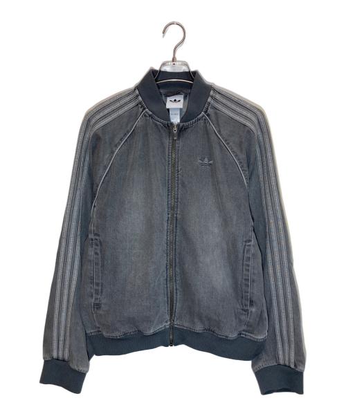 adidas（アディダス）adidas (アディダス) LOOSE SST DENIM BLACK WASH JACKET グレー サイズ:Sの古着・服飾アイテム