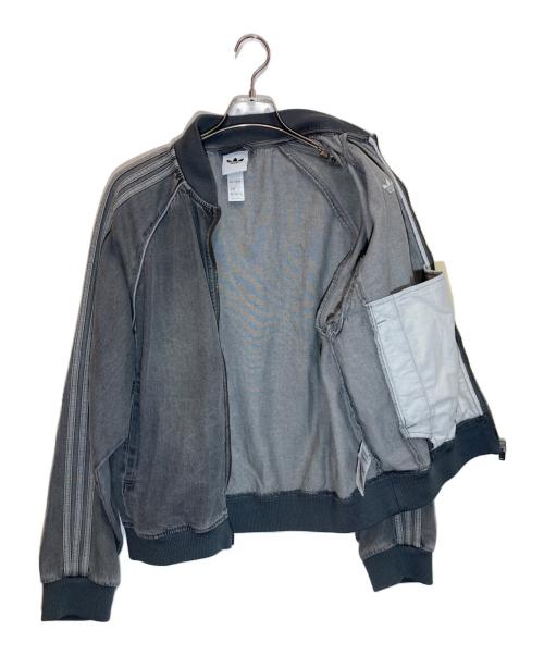 adidas（アディダス）adidas (アディダス) LOOSE SST DENIM BLACK WASH JACKET グレー サイズ:Sの古着・服飾アイテム