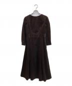 foufouフーフー）の古着「corduroy crew neck one piece」｜ブラウン