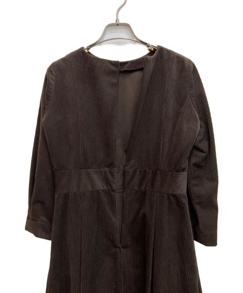 foufou（フーフー）foufou (フーフー) corduroy crew neck one piece ブラウンの古着・服飾アイテム