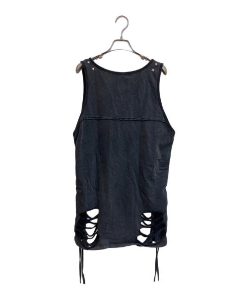 gamchu（ガムチュ）Gamchu (ガムチュ) シャーリングクラッシュタンクトップ ブラック サイズ:SIZE Freeの古着・服飾アイテム