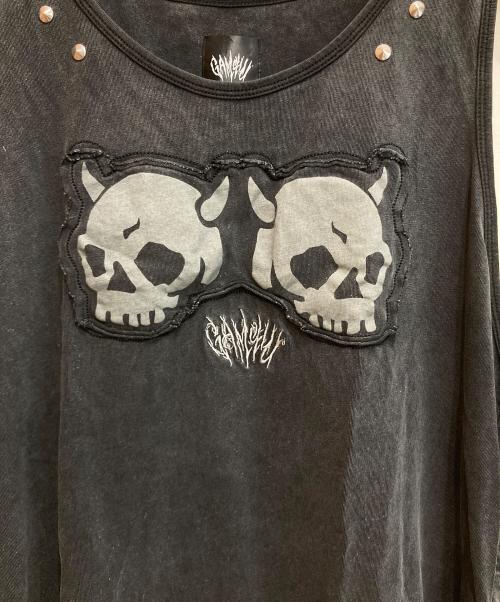 gamchu（ガムチュ）Gamchu (ガムチュ) シャーリングクラッシュタンクトップ ブラック サイズ:SIZE Freeの古着・服飾アイテム