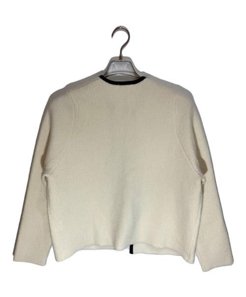 BALLSEY（ボールジィ）BALLSEY (ボールジィ) ウールナイロンブークレー フロントオープンカーディガン アイボリー サイズ:SIZE Sの古着・服飾アイテム