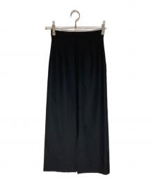yo BIOTOP（ヨー ビオトープ）の古着「Wool sheer tight skirt」｜ブラック