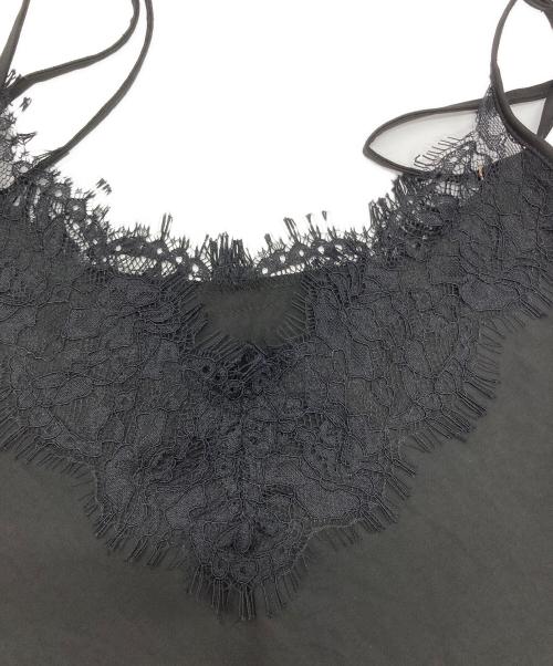 Plage（プラージュ）Plage (プラージュ) Lace Satin キャミソール ブラック サイズ:SIZE Freeの古着・服飾アイテム