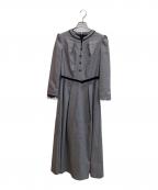 HER LIP TOハーリップトゥ）の古着「Classic Monochrome Check Midi Dress」｜ブラック