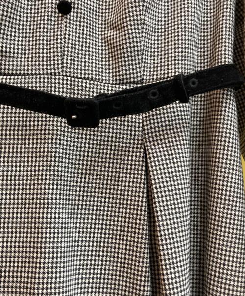 HER LIP TO（ハーリップトゥ）HER LIP TO (ハーリップトゥ) Classic Monochrome Check Midi Dress ブラック サイズ:Ⅿの古着・服飾アイテム
