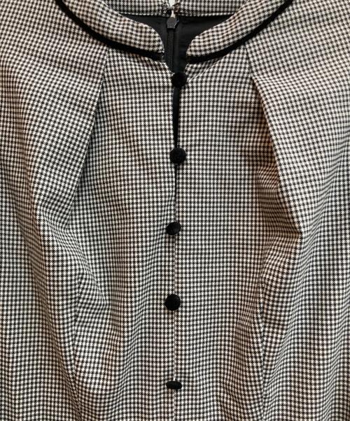HER LIP TO（ハーリップトゥ）HER LIP TO (ハーリップトゥ) Classic Monochrome Check Midi Dress ブラック サイズ:Ⅿの古着・服飾アイテム