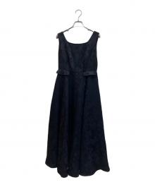 HER LIP TO（ハーリップトゥ）の古着「Classic Floral Jacquard Dress」｜ブラック