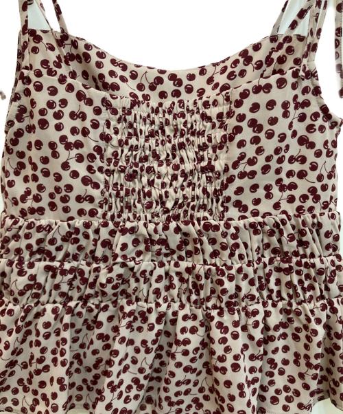 HER LIP TO（ハーリップトゥ）HER LIP TO (ハーリップトゥ) Cherry Pattern Strap Top レッド サイズ:Ⅿの古着・服飾アイテム