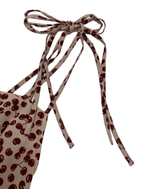 HER LIP TO（ハーリップトゥ）HER LIP TO (ハーリップトゥ) Cherry Pattern Strap Top レッド サイズ:Ⅿの古着・服飾アイテム