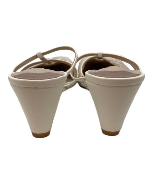 HER LIP TO（ハーリップトゥ）Her lip to (ハーリップトゥ) Bow-Detail Double Strap Mules サンド サイズ:37の古着・服飾アイテム