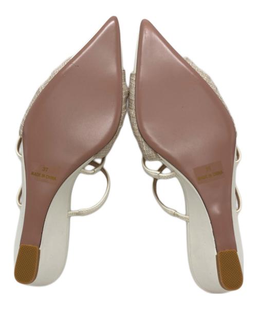 HER LIP TO（ハーリップトゥ）Her lip to (ハーリップトゥ) Bow-Detail Double Strap Mules サンド サイズ:37の古着・服飾アイテム