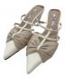 Her lip to（ハーリップトゥ）の古着「Bow-Detail Double Strap Mules」｜サンド