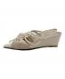 Her lip to (ハーリップトゥ) Bow-Detail Double Strap Mules サンド サイズ:37：8000円