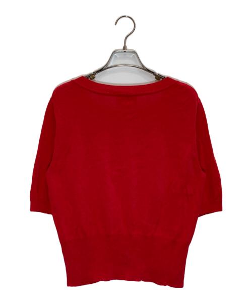 Vivienne Westwood RED LABEL（ヴィヴィアンウエストウッドレッドレーベル）Vivienne Westwood RED LABEL (ヴィヴィアンウエストウッドレッドレーベル) オーブ刺繍半袖サマーニット レッド サイズ:SIZE 00の古着・服飾アイテム