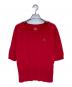 Vivienne Westwood RED LABEL（ヴィヴィアンウエストウッドレッドレーベル）の古着「オーブ刺繍半袖サマーニット」｜レッド