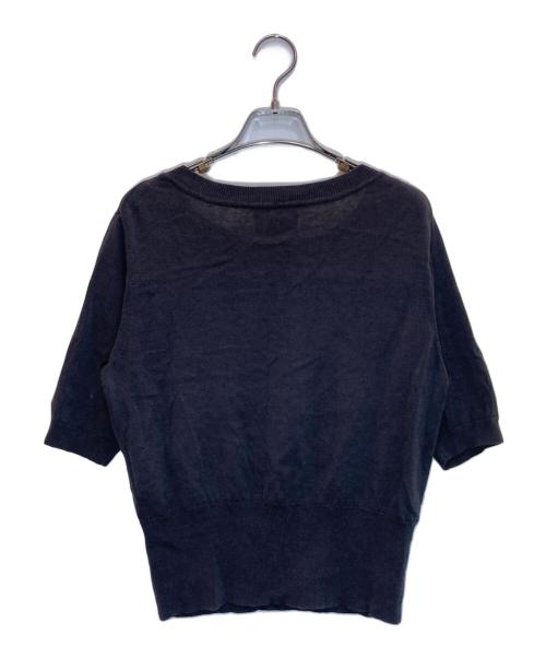 Vivienne Westwood RED LABEL（ヴィヴィアンウエストウッドレッドレーベル）Vivienne Westwood RED LABEL (ヴィヴィアンウエストウッドレッドレーベル) オーブ刺繍半袖サマーニット グレー サイズ:00の古着・服飾アイテム