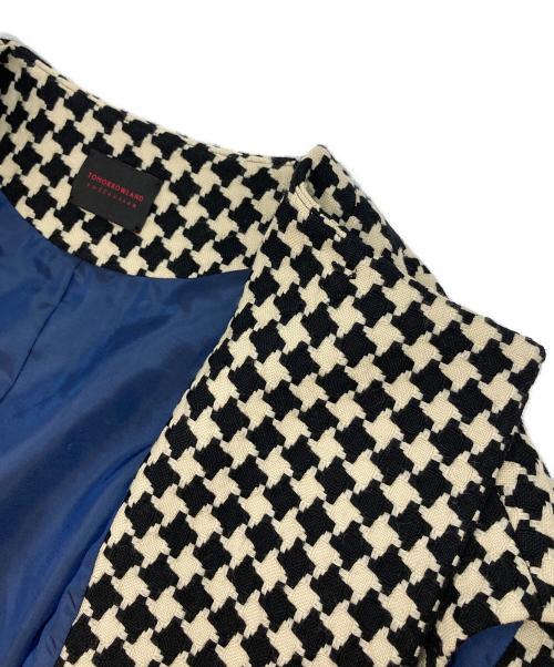 TOMORROW LAND collection（トゥモローランドコレクション）TOMORROW LAND collection (トゥモローランドコレクション) ドビーハウンドトゥース バレルジレ ベージュ×ブラック サイズ:36の古着・服飾アイテム
