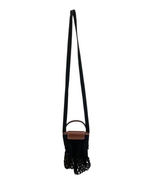 LONGCHAMP（ロンシャン）LONGCHAMP (ロンシャン) メッシュミニショルダーバッグ ブラックの古着・服飾アイテム