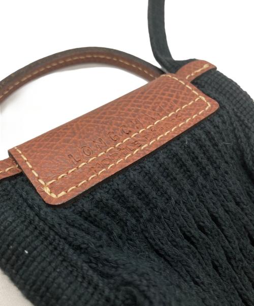 LONGCHAMP（ロンシャン）LONGCHAMP (ロンシャン) メッシュミニショルダーバッグ ブラックの古着・服飾アイテム