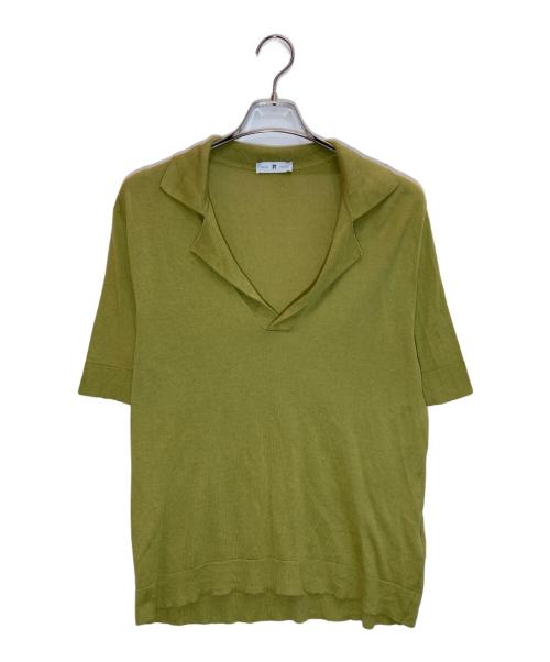 PT TORINO（ピーティートリノ）PT TORINO (ピーティートリノ) コットンシルクスキッパー半袖ニット グリーン サイズ:48の古着・服飾アイテム