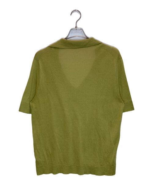 PT TORINO（ピーティートリノ）PT TORINO (ピーティートリノ) コットンシルクスキッパー半袖ニット グリーン サイズ:48の古着・服飾アイテム
