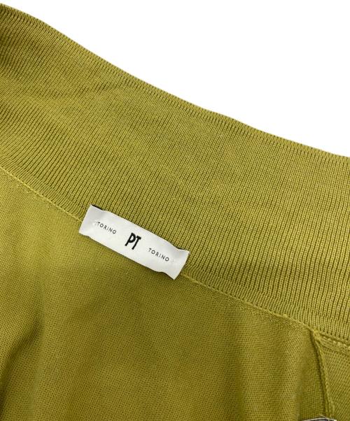 PT TORINO（ピーティートリノ）PT TORINO (ピーティートリノ) コットンシルクスキッパー半袖ニット グリーン サイズ:48の古着・服飾アイテム