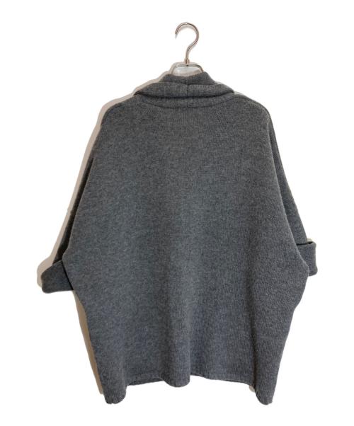 JIL SANDER（ジルサンダー）JIL SANDER (ジルサンダー) ウールカシミヤショールカラーニットカーディガン グレー サイズ:Ⅿの古着・服飾アイテム