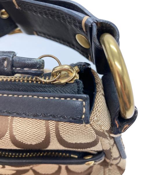 COACH（コーチ）COACH (コーチ) レガシーシグネチャー ターンロックワンショルダーバッグ ベージュ サイズ:-の古着・服飾アイテム