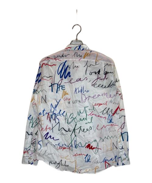 PAUL SMITH（ポールスミス）Paul Smith (ポールスミス) メッセージプリントシャツ ホワイト サイズ:Lの古着・服飾アイテム