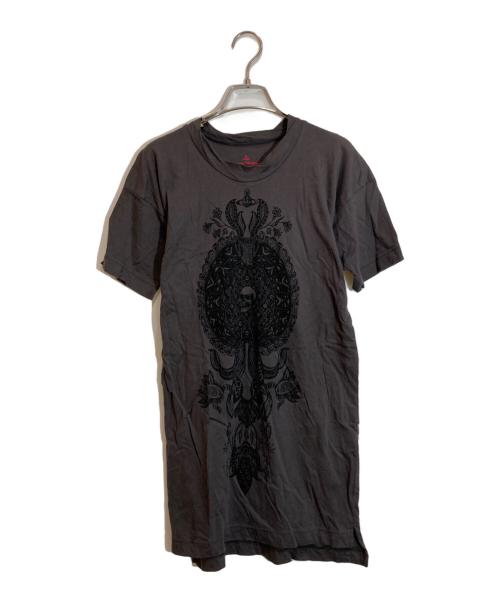 Vivienne Westwood RED LABEL（ヴィヴィアンウエストウッドレッドレーベル）Vivienne Westwood RED LABEL (ヴィヴィアンウエストウッドレッドレーベル) ロング丈カットソー グレー サイズ:SIZE 3の古着・服飾アイテム