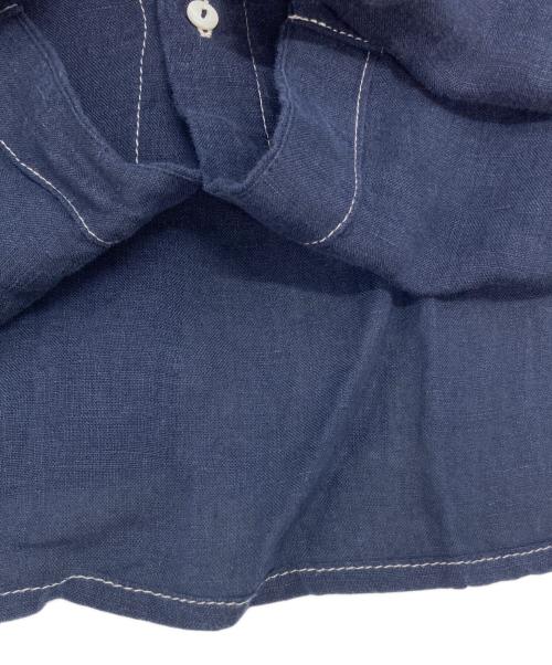 NUME（ヌメ）NUME (ヌメ) リネンスタンドカラーワンピース ネイビー サイズ:SIZE 2の古着・服飾アイテム