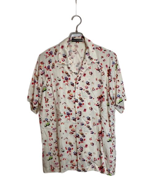 ISSEY MIYAKE（イッセイミヤケ）ISSEY MIYAKE (イッセイミヤケ) 総柄オープンカラーシャツ アイボリー サイズ:2の古着・服飾アイテム