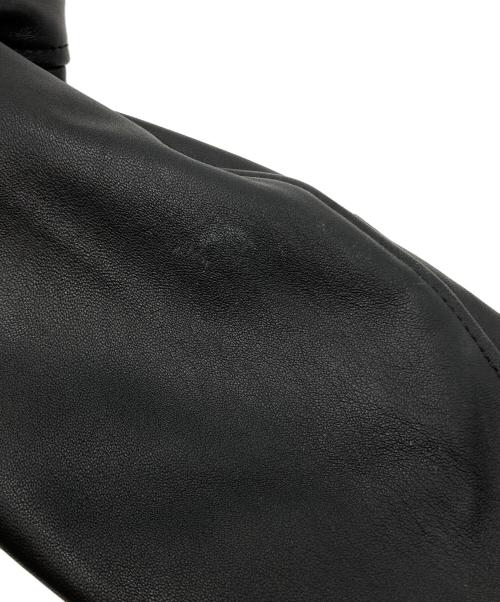Schott（ショット）Schott (ショット) LAMB LEATHER PATCH POCKET SHIRT ブラック サイズ:Lの古着・服飾アイテム