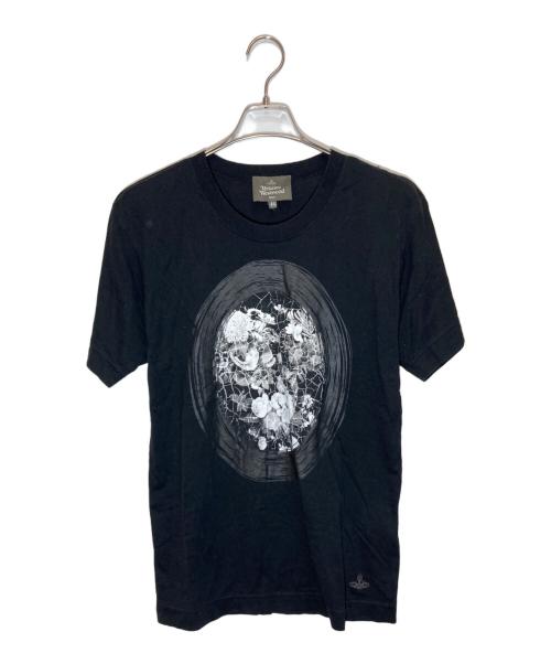 Vivienne Westwood man（ヴィヴィアン ウェストウッド マン）Vivienne Westwood man (ヴィヴィアン ウェストウッド マン) CRACKED FLORAL FRAME Tシャツ ブラック サイズ:44の古着・服飾アイテム