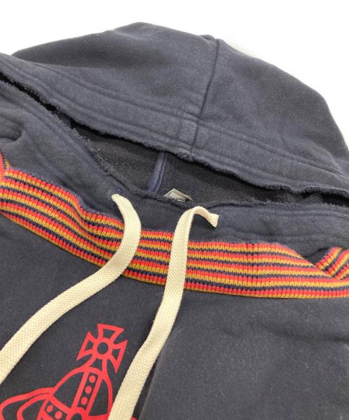 Vivienne Westwood man（ヴィヴィアン ウェストウッド マン）Vivienne Westwood man (ヴィヴィアン ウェストウッド マン) オーブプリントパーカー ネイビー×レッド サイズ:SIZE Freeの古着・服飾アイテム