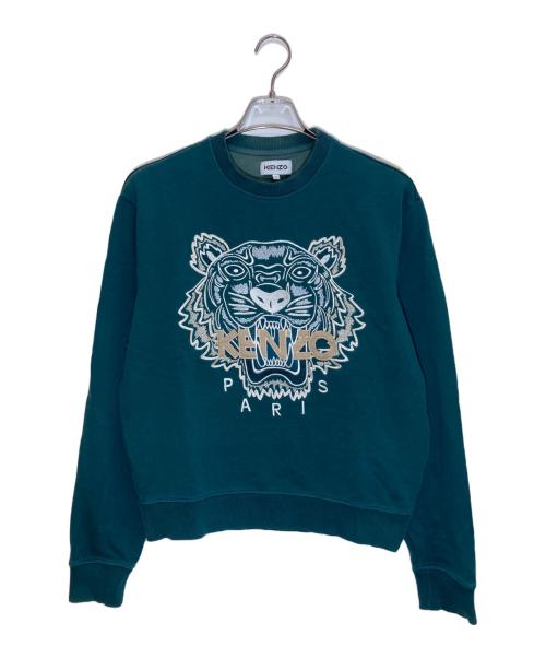 KENZO（ケンゾー）KENZO (ケンゾー) クラシックタイガー クルーネック スウェット グリーン サイズ:Sの古着・服飾アイテム