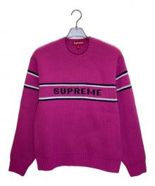 SUPREME（シュプリーム）の古着「chest stripe sweater」｜ピンク