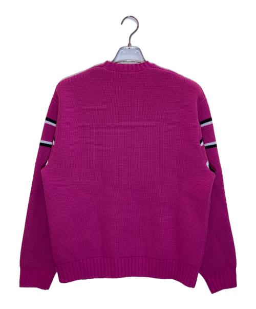 SUPREME（シュプリーム）Supreme (シュプリーム) chest stripe sweater ピンク サイズ:Sの古着・服飾アイテム