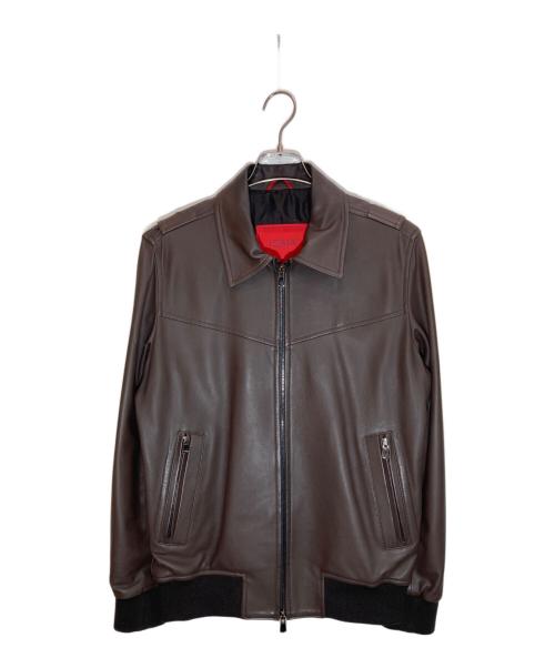 ISAIA（イザイア）ISAIA (イザイア) FLIGHT JACKET ブラウン サイズ:SIZE 46Rの古着・服飾アイテム