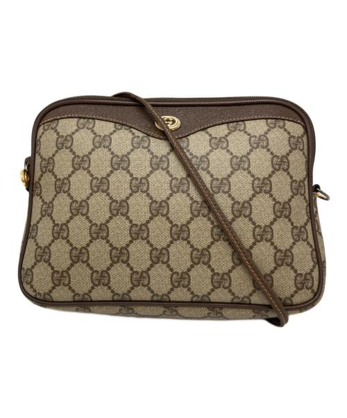 GUCCI（グッチ）GUCCI (グッチ) GGスプリームショルダーバッグ ベージュ×ブラウンの古着・服飾アイテム