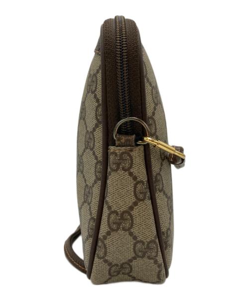 GUCCI（グッチ）GUCCI (グッチ) GGスプリームショルダーバッグ ベージュ×ブラウンの古着・服飾アイテム
