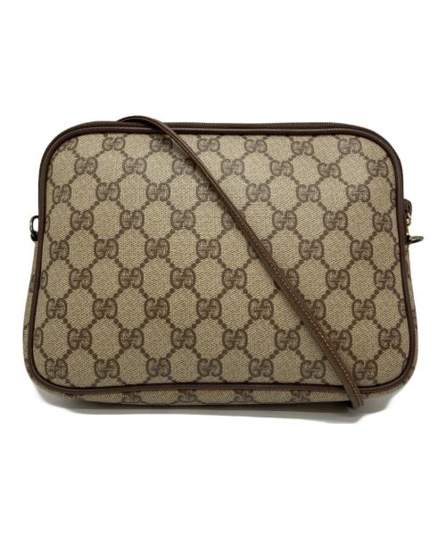 GUCCI（グッチ）GUCCI (グッチ) GGスプリームショルダーバッグ ベージュ×ブラウンの古着・服飾アイテム